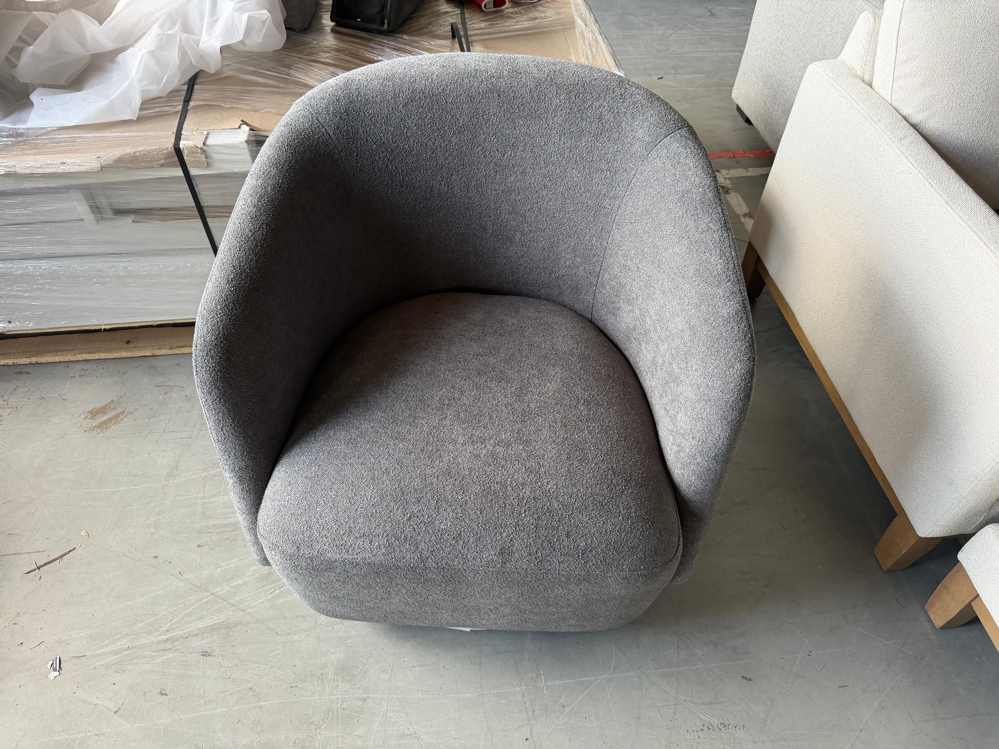 Boucle Swivel Chair